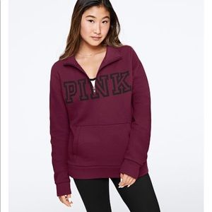 Pink Quarter Zip Sweater